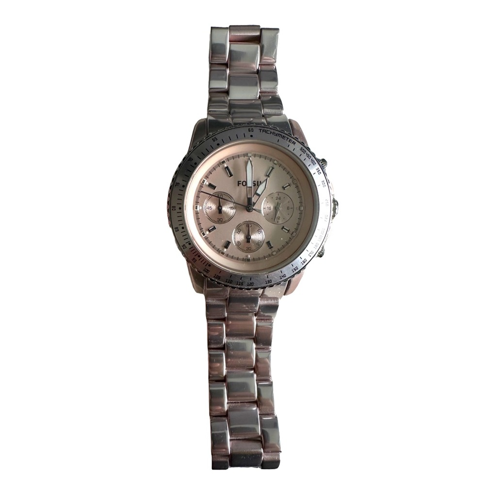 Light pink Fossil watch with brand new battery